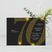 Moderne, minimalistische goudglitter voor de marin kaart (Staand voorkant)