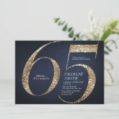 Moderne, minimalistische goudglitter voor de marin kaart (Staand voorkant)