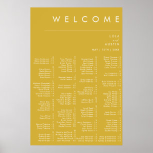 Moderne, minimalistische goudkoortszeegrootte poster