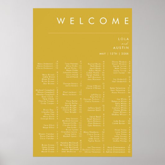 Moderne, minimalistische goudkoortszeegrootte poster (Voorkant)