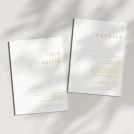 Moderne, minimalistische goudlettertjes in één kee kaart