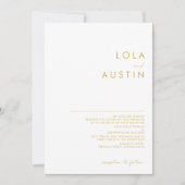 Moderne, minimalistische goudlettertjes traditione kaart (Voorkant)