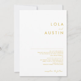 Moderne, minimalistische goudlettertjes traditione kaart