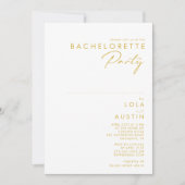 Moderne minimalistische goudlettertypegang kaart (Voorkant)