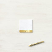 Moderne, minimalistische goudmarmer Elegant-Sjablo Post-it® Notes (Op bureau)