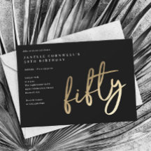 Moderne, minimalistische goudsoort 50e verjaardag