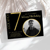 Moderne, minimalistische goudsoort 70e verjaardag kaart