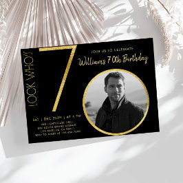 Moderne, minimalistische goudsoort 70e verjaardag kaart