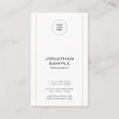 Moderne, minimalistische goudverticale Sjabloon Visitekaartje (Voorkant)