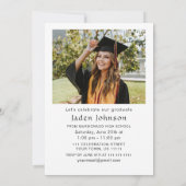 Moderne Minimalistische Grad 2 FOTO Afstudeerfeest Kaart (Achterkant)