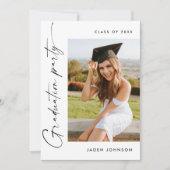 Moderne Minimalistische Grad 4 FOTO Afstudeerfeest Kaart (Voorkant)