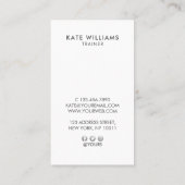 Moderne minimalistische gradiënt Gold Luxe Vertica Visitekaartje (Achterkant)