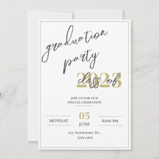 Moderne minimalistische graduatie-partij kaart