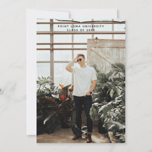 Moderne minimalistische graduatiemechanisme kaart (Achterkant)