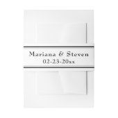 Moderne minimalistische grens zwart-wit uitnodigingen wikkel (Voorkant Voorbeeld)