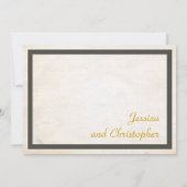 Moderne minimalistische Grijs Bespaar de Datum Save The Date (Achterkant)