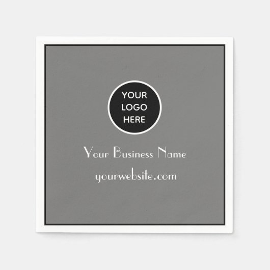 Moderne minimalistische grijs business logo Modern Servet (Voorkant)