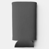 Moderne minimalistische grijs & wit bruiloft seltzer blikjeskoeler (Achterkant)