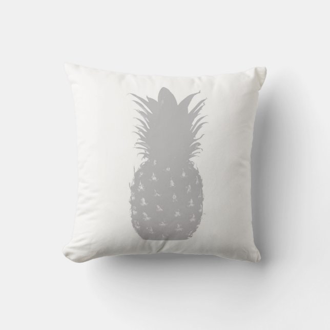 Moderne minimalistische grijze ananas kussen (Voorkant)