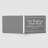 Moderne Minimalistische Grijze Bruiloft Gastenboek (Volledig)
