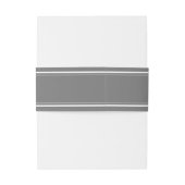 Moderne Minimalistische Grijze Bruiloft Uitnodigingen Wikkel (Achterkant Voorbeeld)