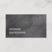 Moderne, minimalistische, grijze kunstleer visitekaartje (Voorkant)