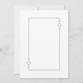 Moderne minimalistische grijze-tekstreitpartij kaart (Achterkant)