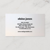 Moderne minimalistische grijze zilveren gradiënt visitekaartje (Achterkant)