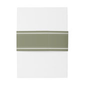 Moderne Minimalistische Groen Uitnodigingen Wikkel (Achterkant Voorbeeld)
