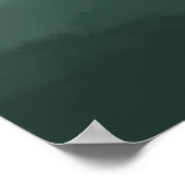 Moderne minimalistische groene bergen Abstract Poster (Hoek)