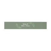 Moderne Minimalistische Groene Blad Bruiloft Uitnodigingen Wikkel (Vlak)