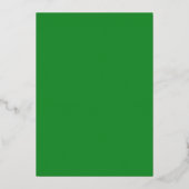 Moderne Minimalistische Groene Dertig Script Verja Folie Uitnodiging (Achterkant)