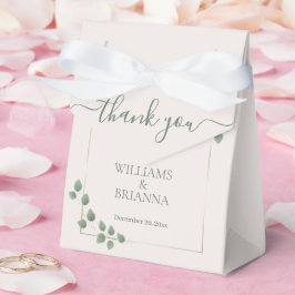 Moderne Minimalistische Groene Geometrische Trouwd Bedankdoosjes