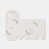 Moderne Minimalistische Groene Geometrische Trouwd Bedankdoosjes (Uitgevouwen)