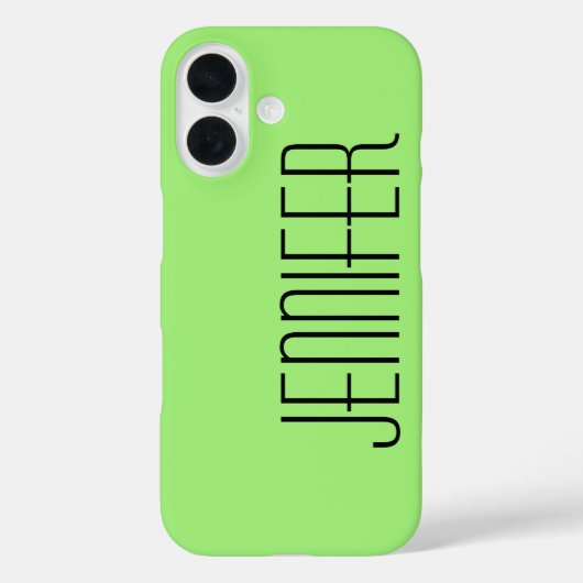 Moderne minimalistische, groene, gepersonaliseerde Case-Mate iPhone case (Achterkant)