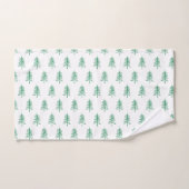 Moderne minimalistische groene kerstboom bad handdoek (Handdoek)
