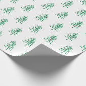 Moderne minimalistische groene kerstboom cadeaupapier (Hoek)