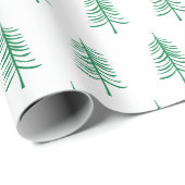 Moderne minimalistische groene kerstboom cadeaupapier (Rol Hoek)