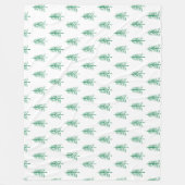 Moderne minimalistische groene kerstboom fleece deken (Voorkant)