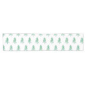 Moderne minimalistische groene kerstboom korte tafelloper (Horizontaal)