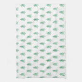 Moderne minimalistische groene kerstboom theedoek (Verticaal)