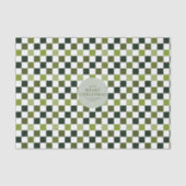 Moderne minimalistische groene kerstcheque tissuepapier (Voorkant)