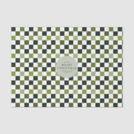 Moderne minimalistische groene kerstcheque tissuepapier