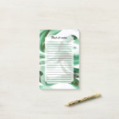 Moderne Minimalistische Groene Kwaststreken Abstra Post-it® Notes (Op bureau)