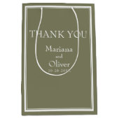 Moderne minimalistische groene medium geschenktas medium cadeauzakje (Voorkant)