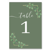 Moderne minimalistische groene verlofbruiloft kaart (Voorkant)