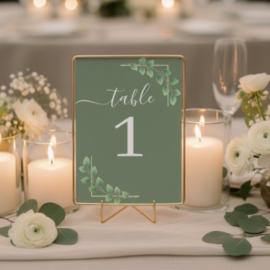 Moderne minimalistische groene verlofbruiloft kaart