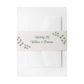 Moderne minimalistische groene verlofbruiloft uitnodigingen wikkel (Voorkant Voorbeeld)