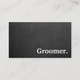 Moderne minimalistische groomeer. trouwerekaart visitekaartje