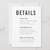 Moderne minimalistische grote gedurfde monogram de kaart (Achterkant)